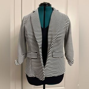 Black and White Pinstripe Blazer